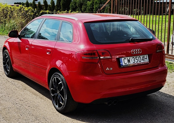 Audi A3 cena 26499 przebieg: 192000, rok produkcji 2009 z Błażowa małe 379